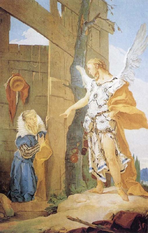 Giovanni Battista Tiepolo Sarah and the Archangel oil painting image